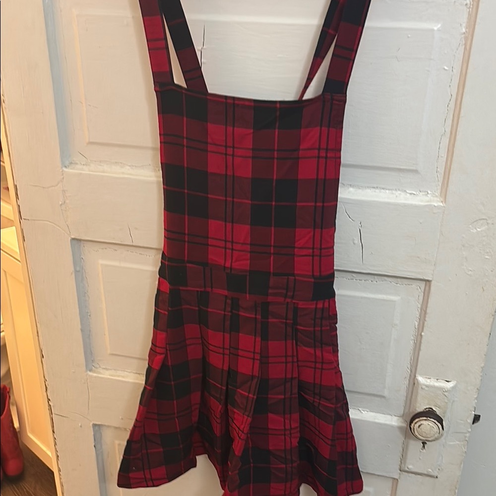 Red and Black Plaid Dress